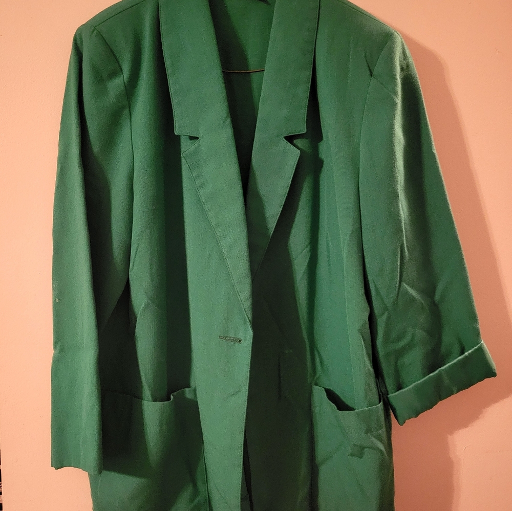 Vintage Women's Green Blazer